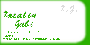 katalin gubi business card